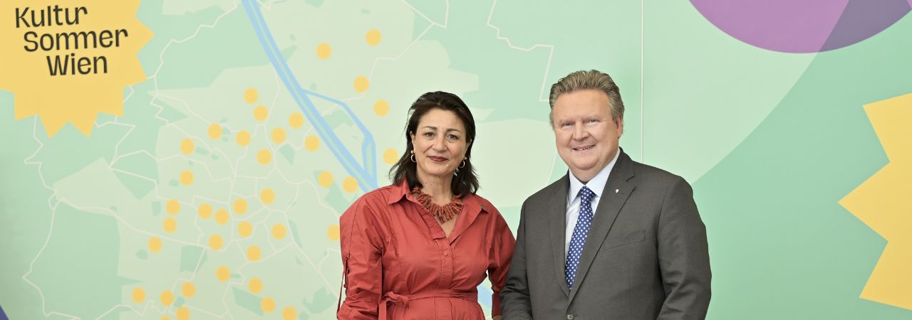 Kulturstadträtin Veronica Kaup-Hasler und Bürgermeister Michael Ludwig
