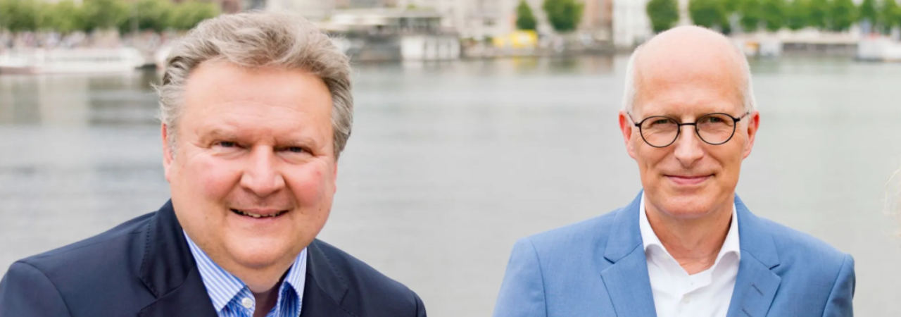 Wiens Bürgermeister Michael Ludwig und der Erste Bürgermeister der Freien und Hansestadt Hamburg, Peter Tschentscher